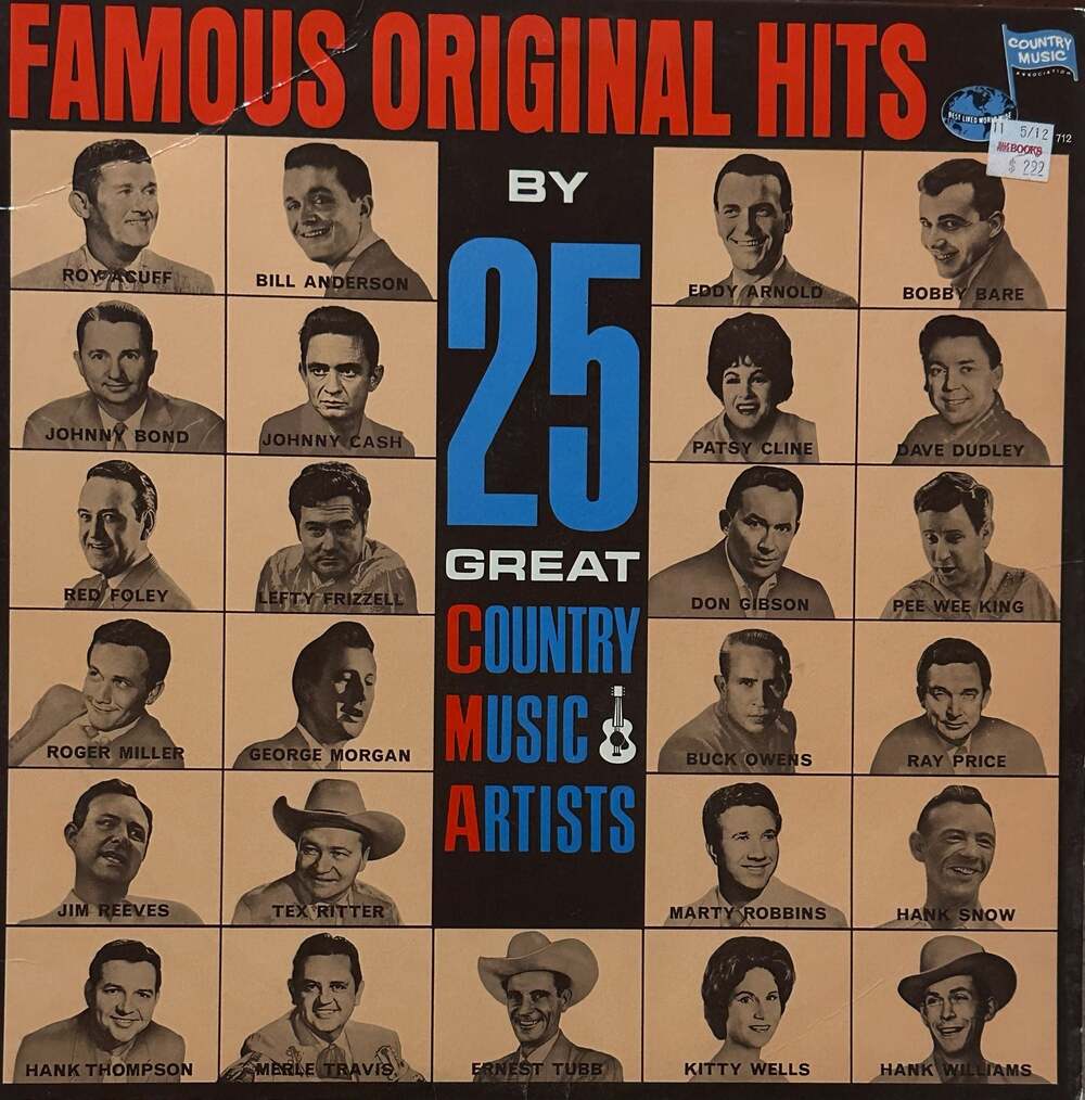Famous Original Hits by 25 Great Country Music Artists Vinyl LP Record Album